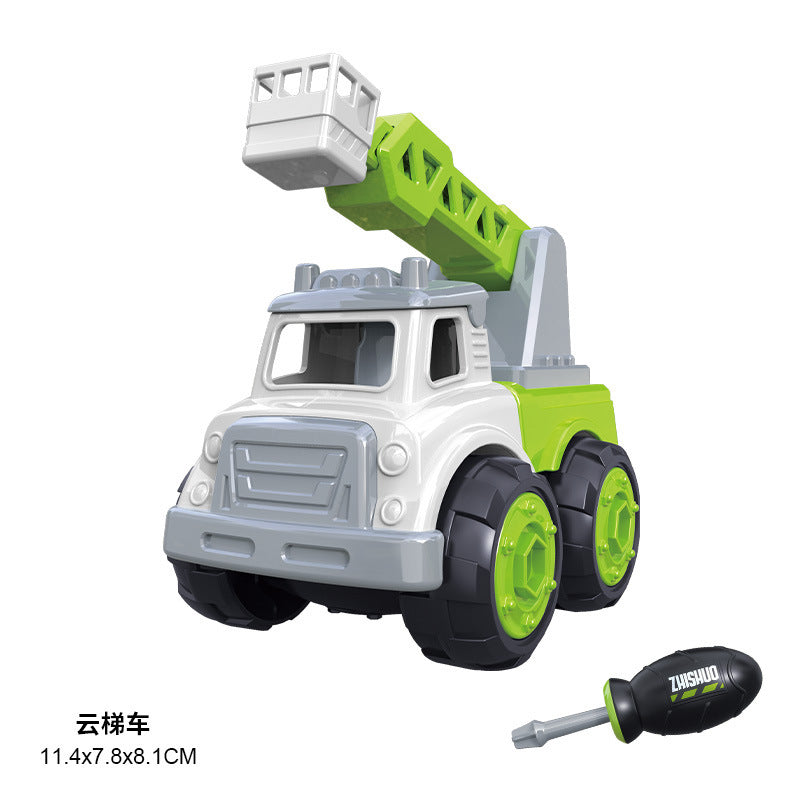 Wholesale Children's Disassembly and Assembly Sanitation Dump Truck Sliding Garbage Truck Set DIY Toys
